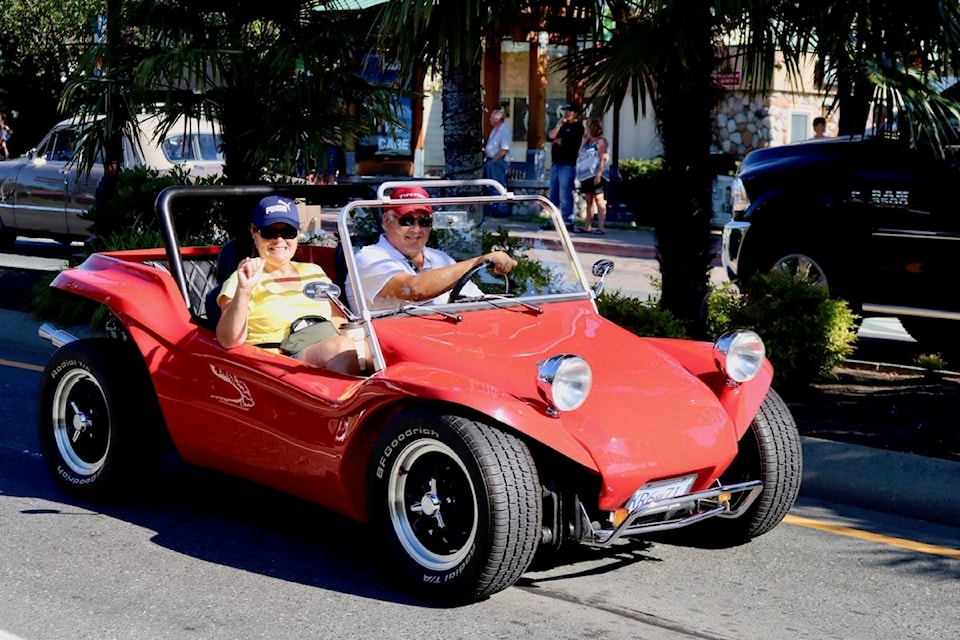 Cars from the ’60s up until present day cruised through Langford for the 10th annual Langford Show and Shine, which was modified to keep with social distancing recommendations amid the pandemic. (Aaron Guillen/News Staff)