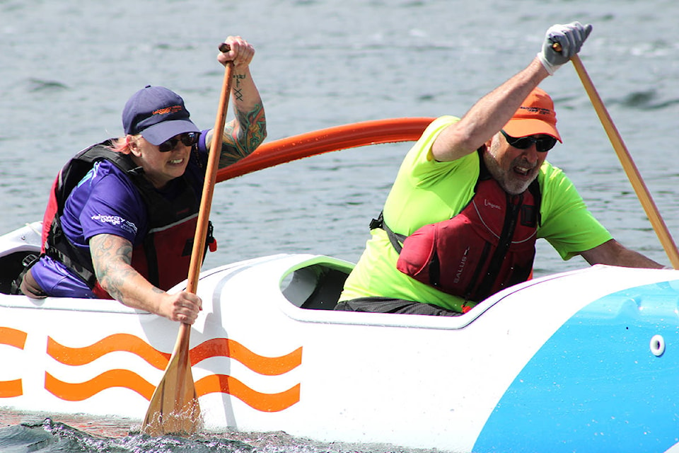 Hundreds of paddlers raced on the Gorge Waterway on Aug. 7 for Splash Dash. (Jake Romphf/News Staff)