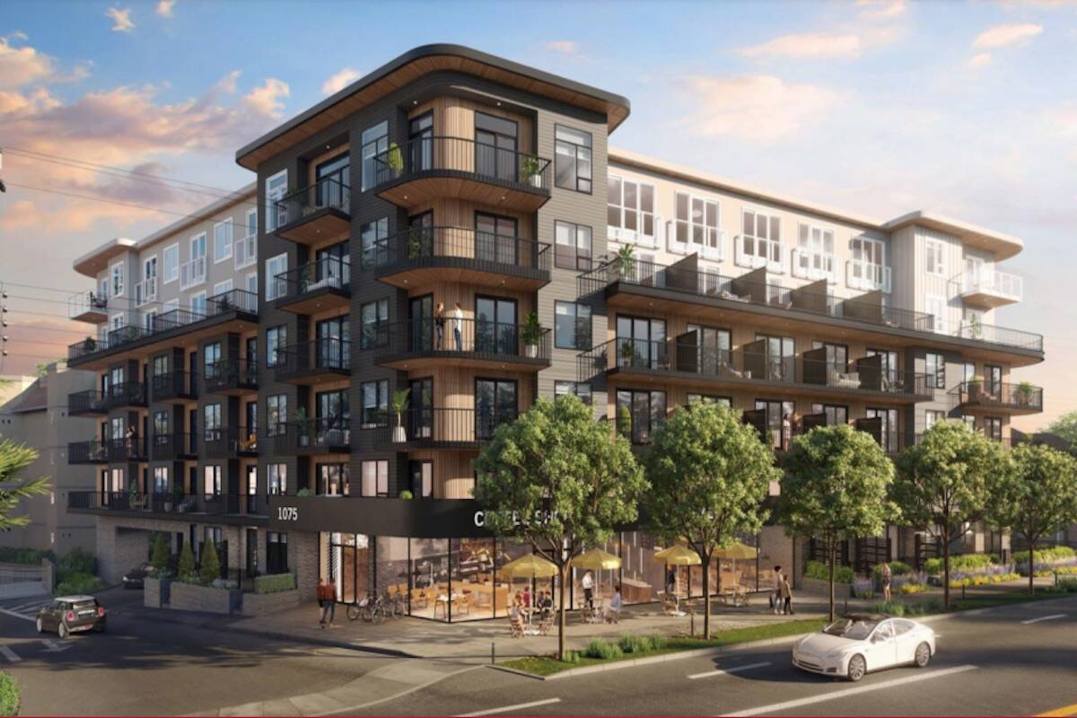 Former Esquimalt pub site rezoned for 6-storey build despite