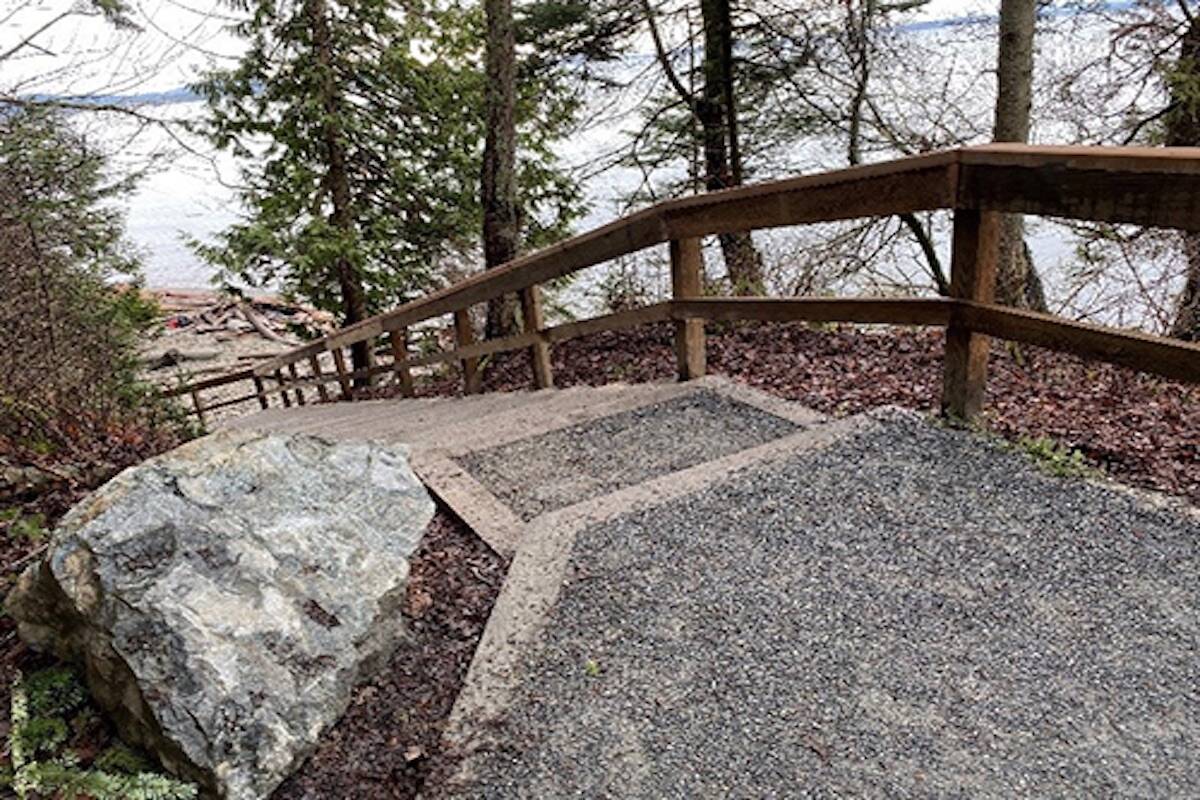 A new stairway down to the beach at PKOLS is now complete after the old deteriorating set was removed over public safety concerns. (Courtesy of the District of Saanich)