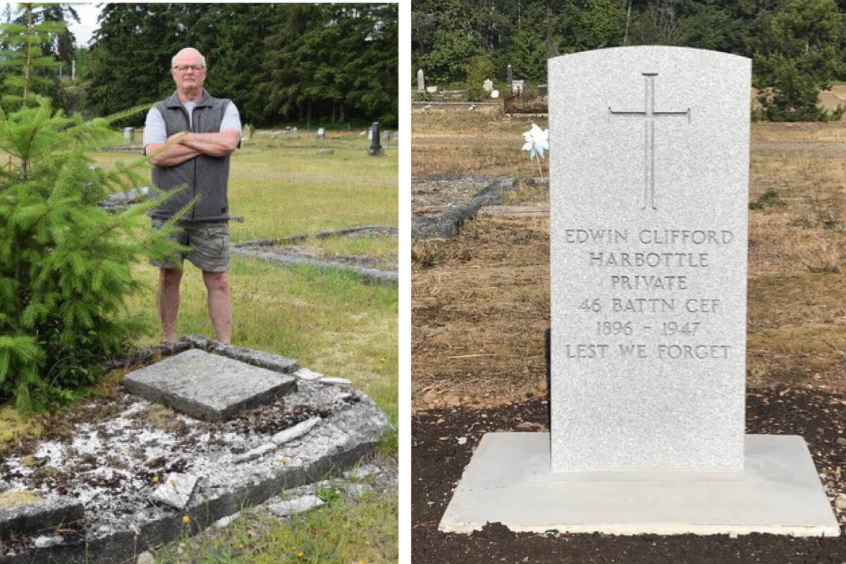 Island Last Post Fund volunteer goes extra mile to restore veteran’s grave