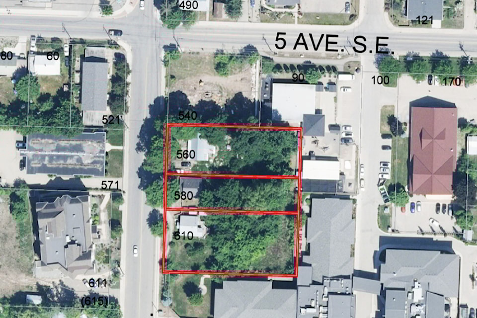 Only one home remains on the three adjacent Shuswap Street SE properties subject to a rezoning application to support  multi-family residential development.  