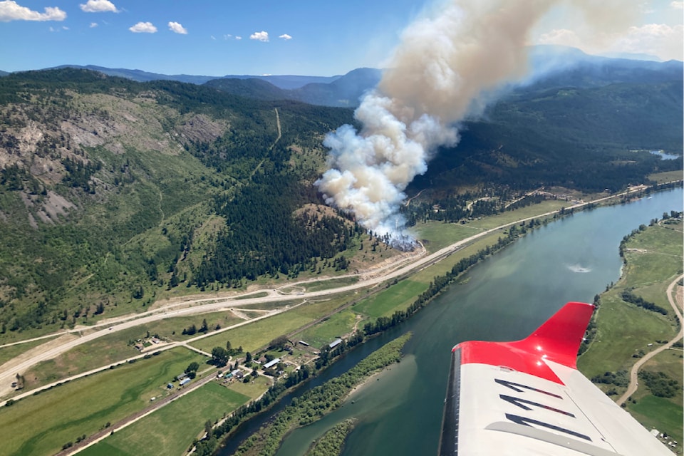 The Scatchard Mountain wildfire near Chase was at 35 hectares in size as of Monday night, June 30, 2025. 