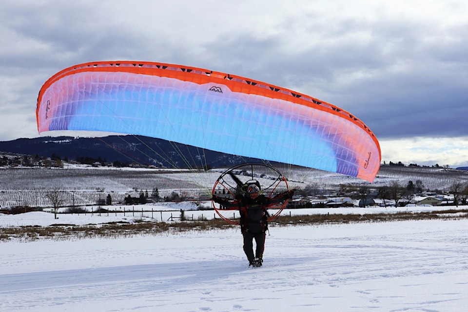 A student of Cody Bandsma's readies for take off from Swan Lake. 