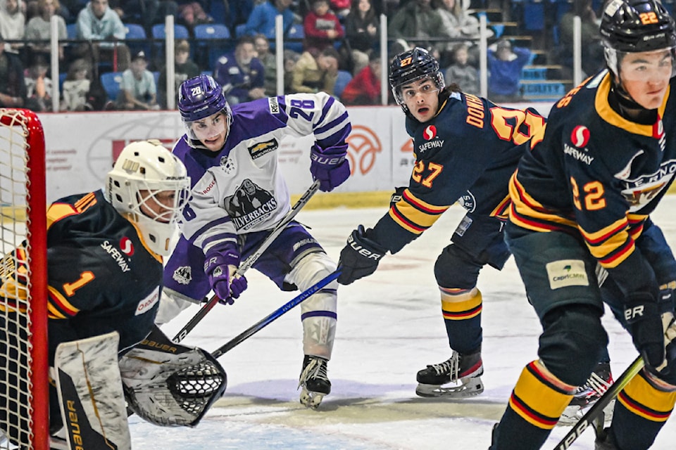 The Salmon Arm Silverbacks had a shut out win against the Vernon Vipers in their home opener at Rogers Rink Friday, Oct. 4