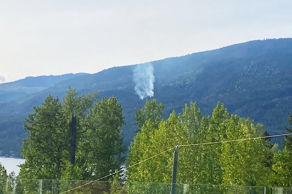 A wildfire risk reduction initiative being conducted north of Anglemont was reported as an out of control burn by the BC Wildfire Service on May 8. The following morning it was listed as being held. 