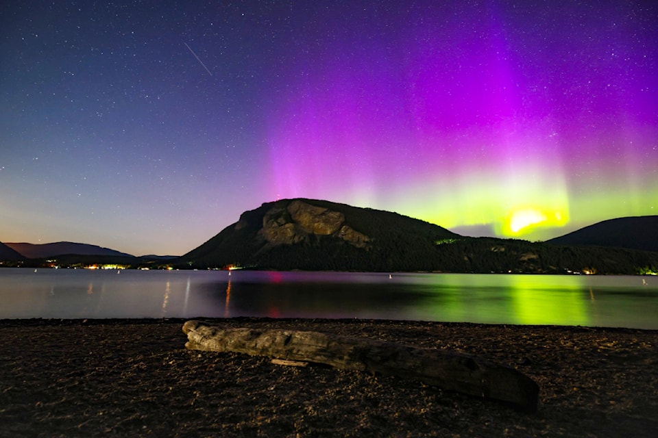 Salmon Arm night owls were treated to a spectacular light show late Sunday night, early Monday morning, June 1-2. 