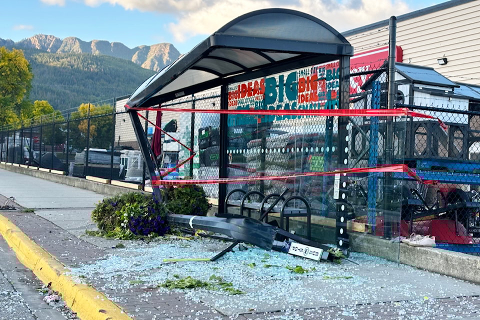 Five people were injured when a van collided with a bus shelter and light standard on 3rd Street SW, by Centenoka Park Mall, on Thursday, Sept. 19, 2024. 