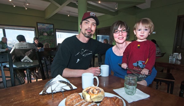 Blue Canoe Bakery and Cafe owners Al, Sandy and Loic Boucher.