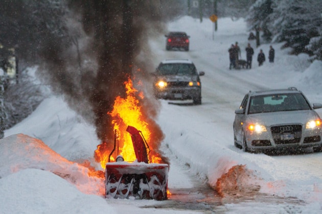 Snow Blower Fire