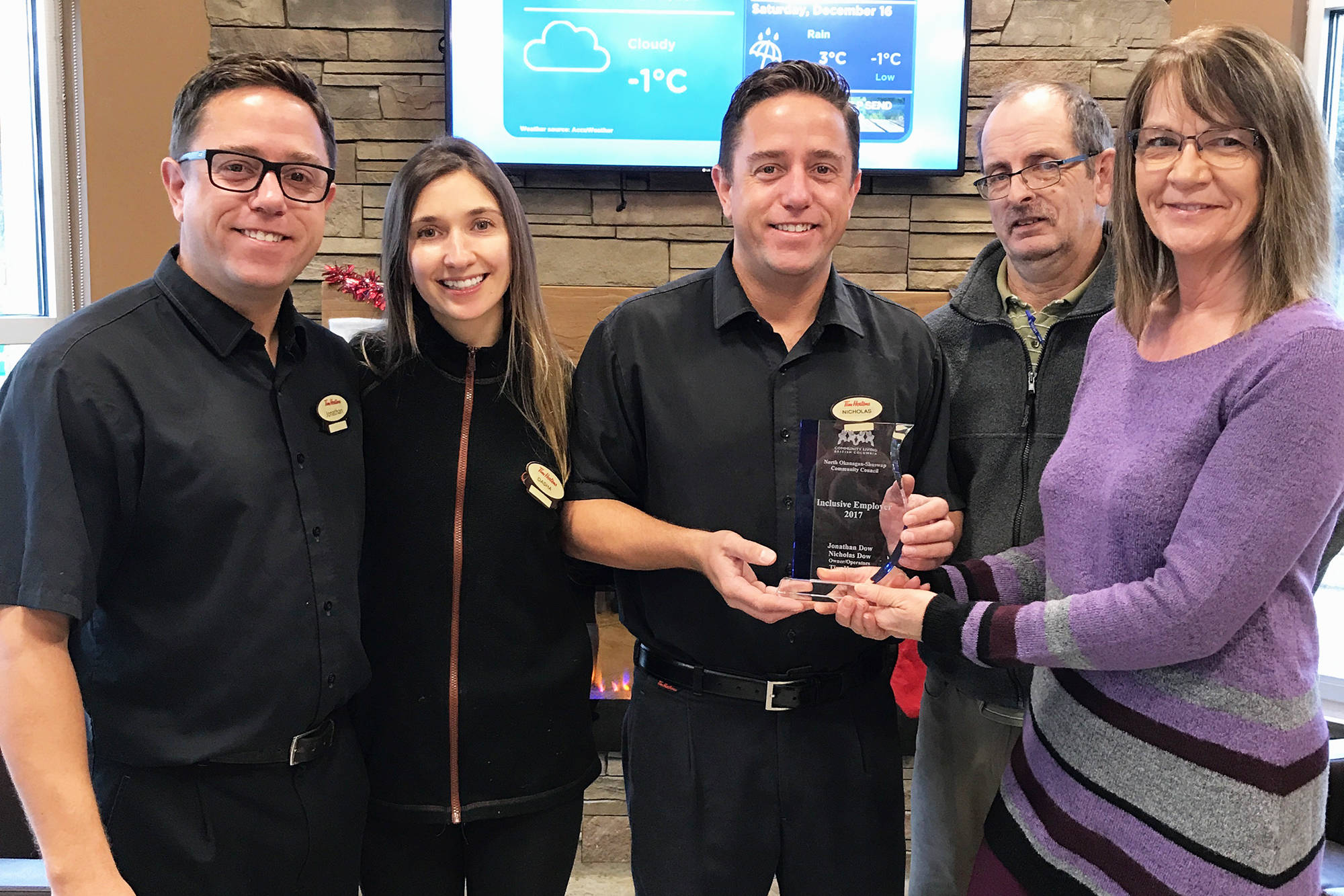 Tim Hortons owners honoured Salmon Arm Observer