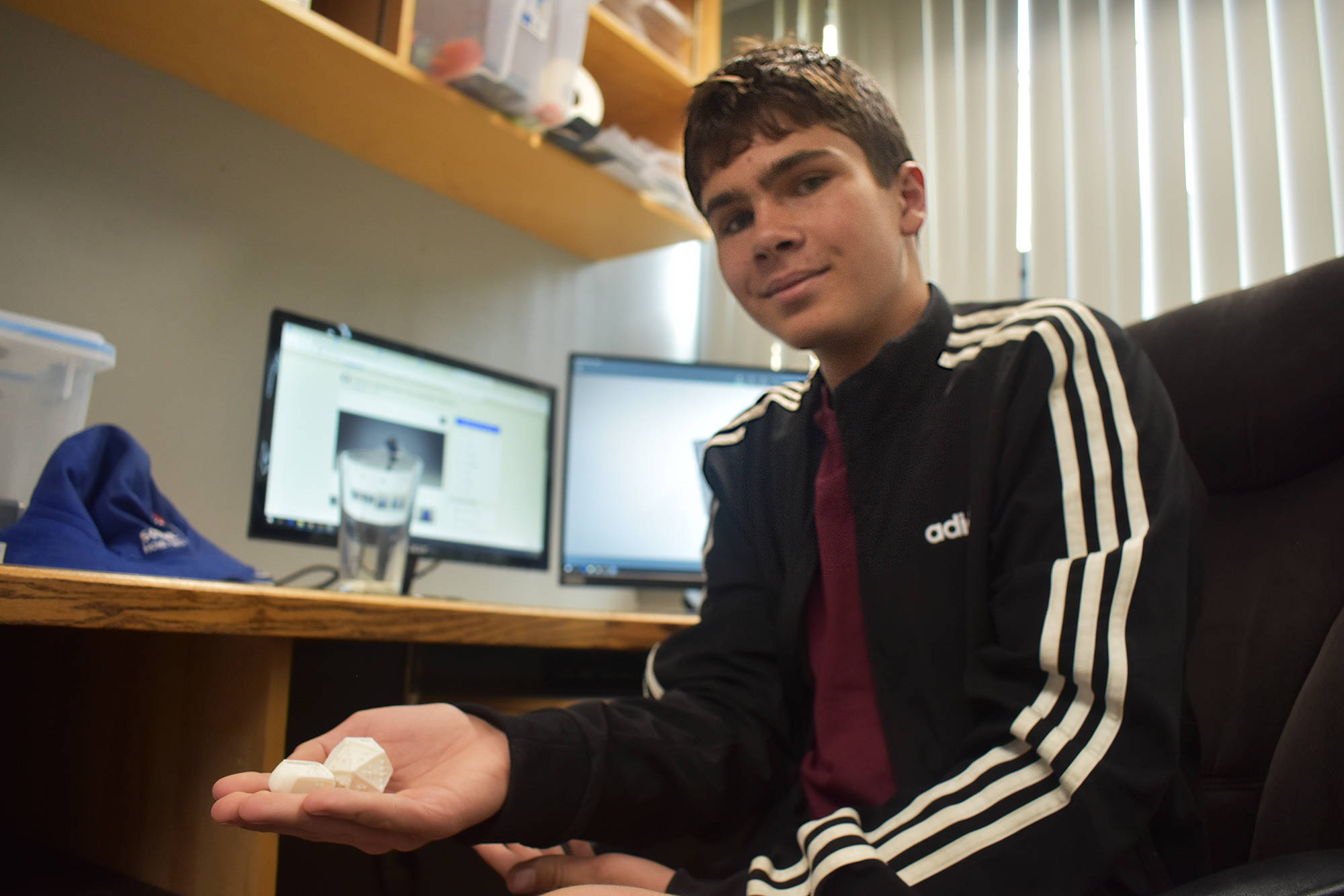 Salmon Arm teen on a roll with braille dice for visually impaired