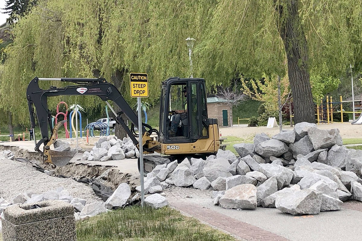 Crews repair damaged lakefront walkway in Summerland Salmon Arm Observer