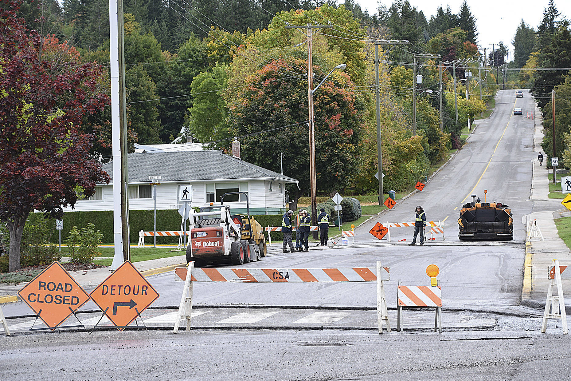 City installs speed humps along Okanagan Avenue in Salmon Arm Salmon