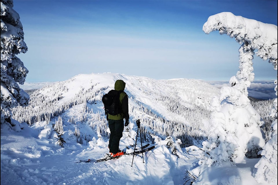 Vince Schnabl looks at the view this October from the Gorge, west of Revelstoke. (Photo by Jon Wichett)