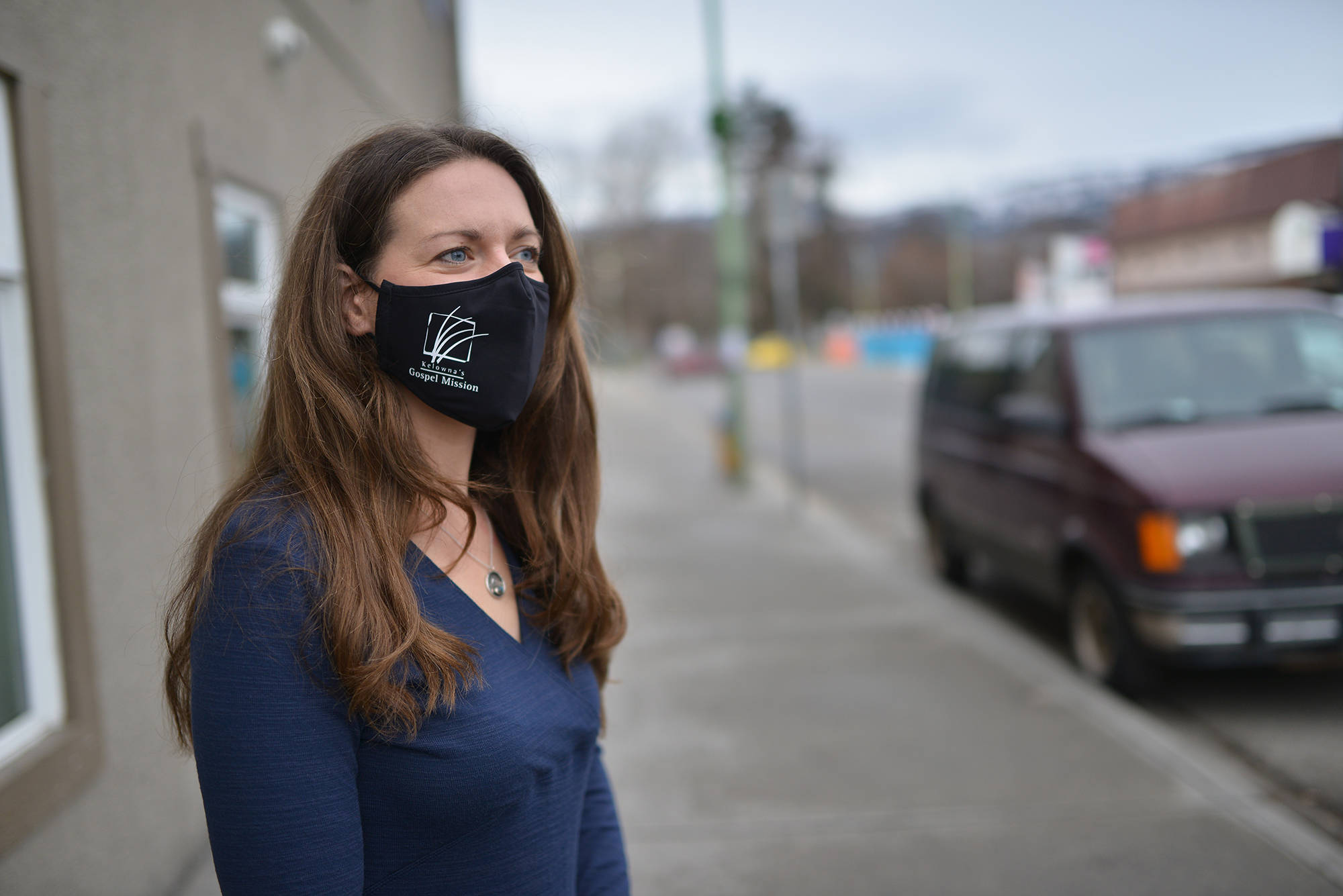 Gospel Mission executive director, Carmen Rempel, pictured outside the shelter Dec. 19. (Phil McLachlan - Capital News)