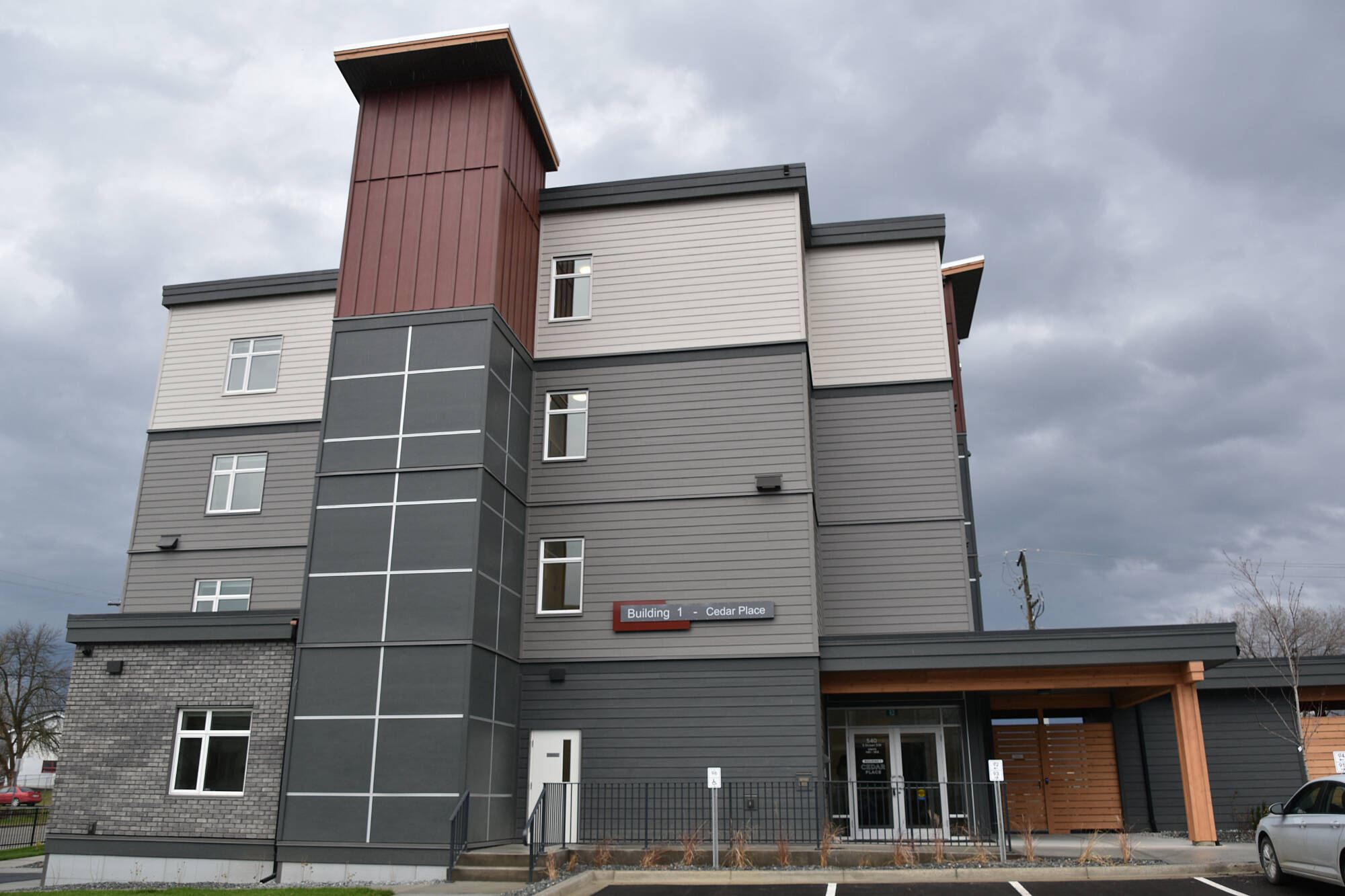 Cedar Place, the third of three buildings in an affordable housing project in Salmon Arm, opened its doors Nov. 8 and is expected to be filled in the next three weeks. The project is a partnership between the Canadian Mental Health Association, Shuswap-Revelstoke, the City of Salmon Arm and BC Housing. (Martha Wickett - Salmon Arm Observer)