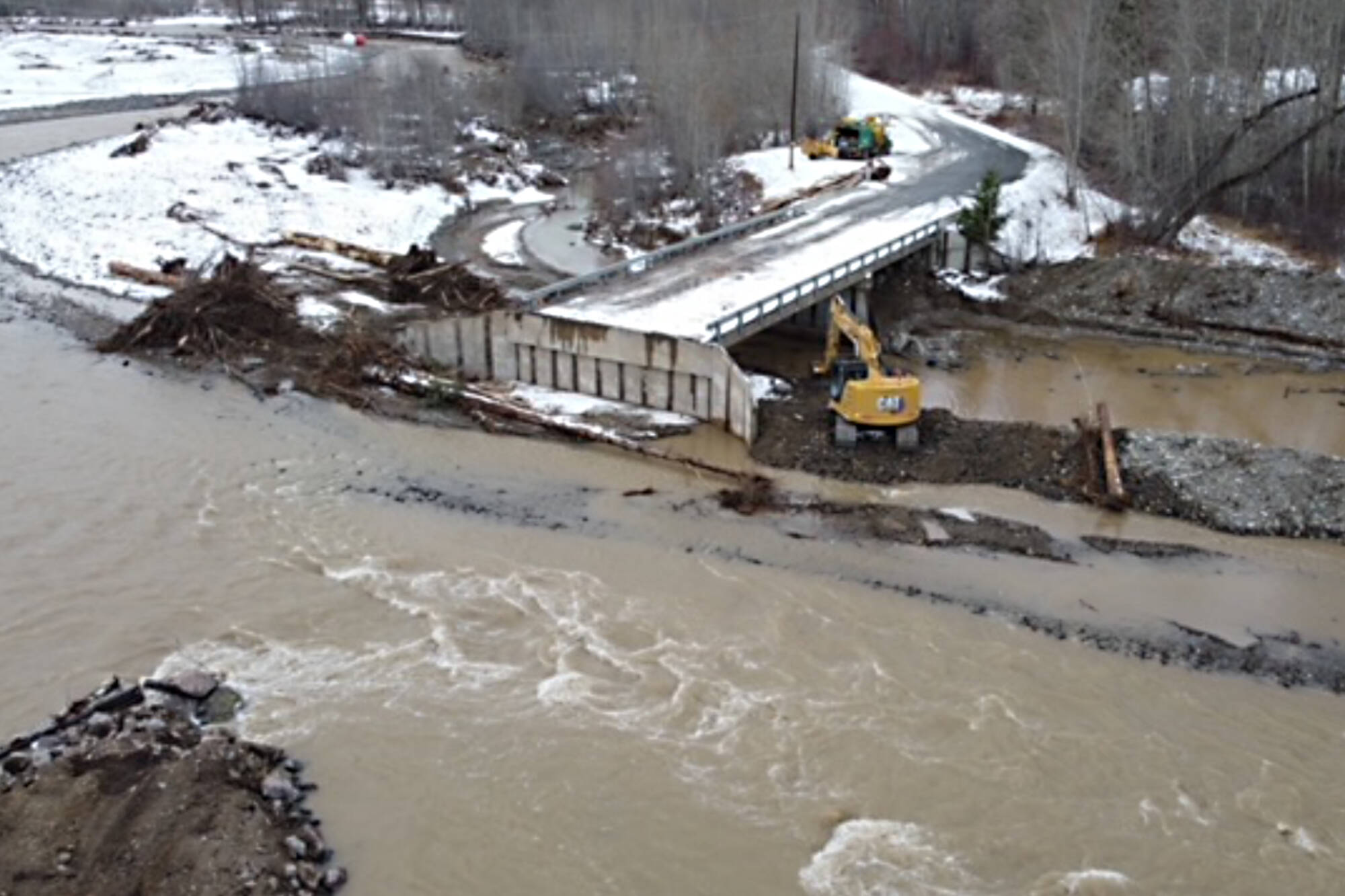 Work being conducted by Salmon Arm Crushing at the Patchett Road access. (Contributed)