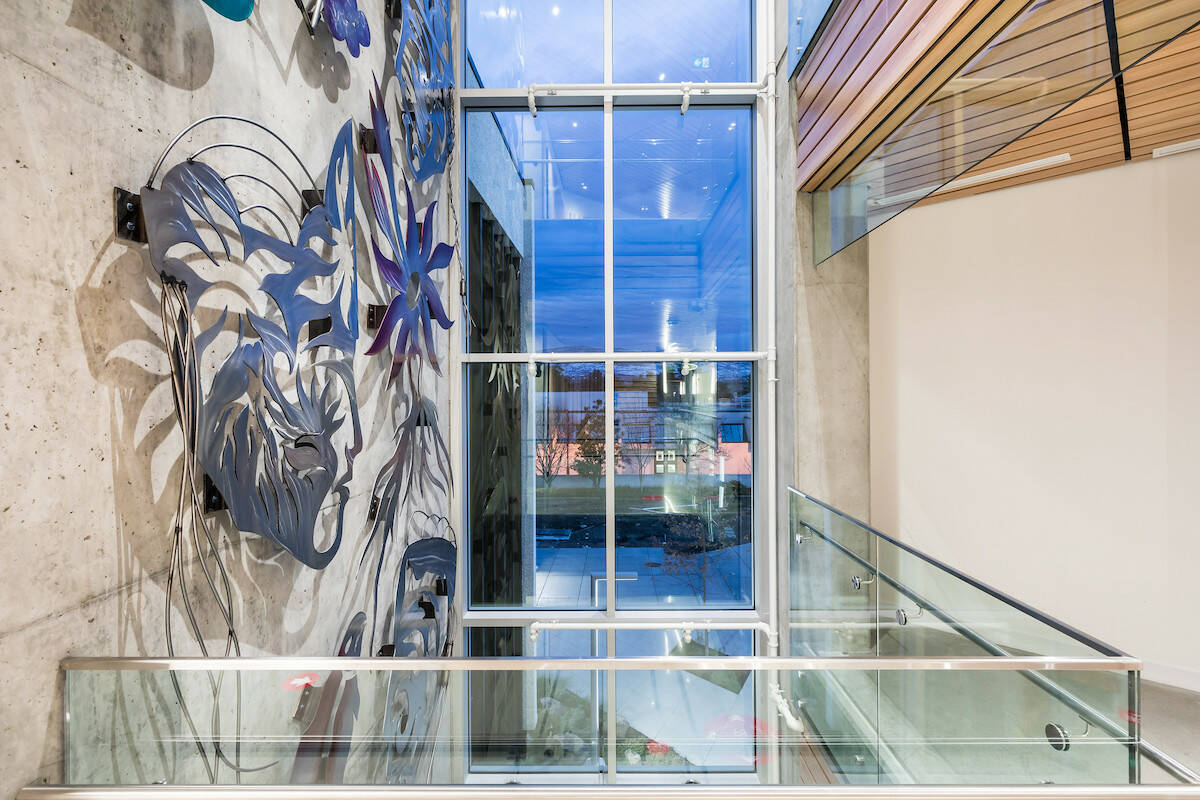 Inside look at new Kelowna campus Health Sciences Centre. (Okanagan College photo)