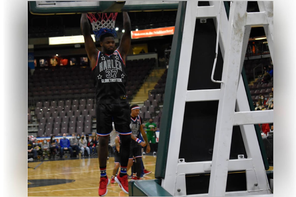 The Harlem Globetrotters’ Spread Game Tour made a stop at Penticton’s South Okanagan Events Centre on Tuesday night (Jan. 25). (Logan Lockhart, Western News)