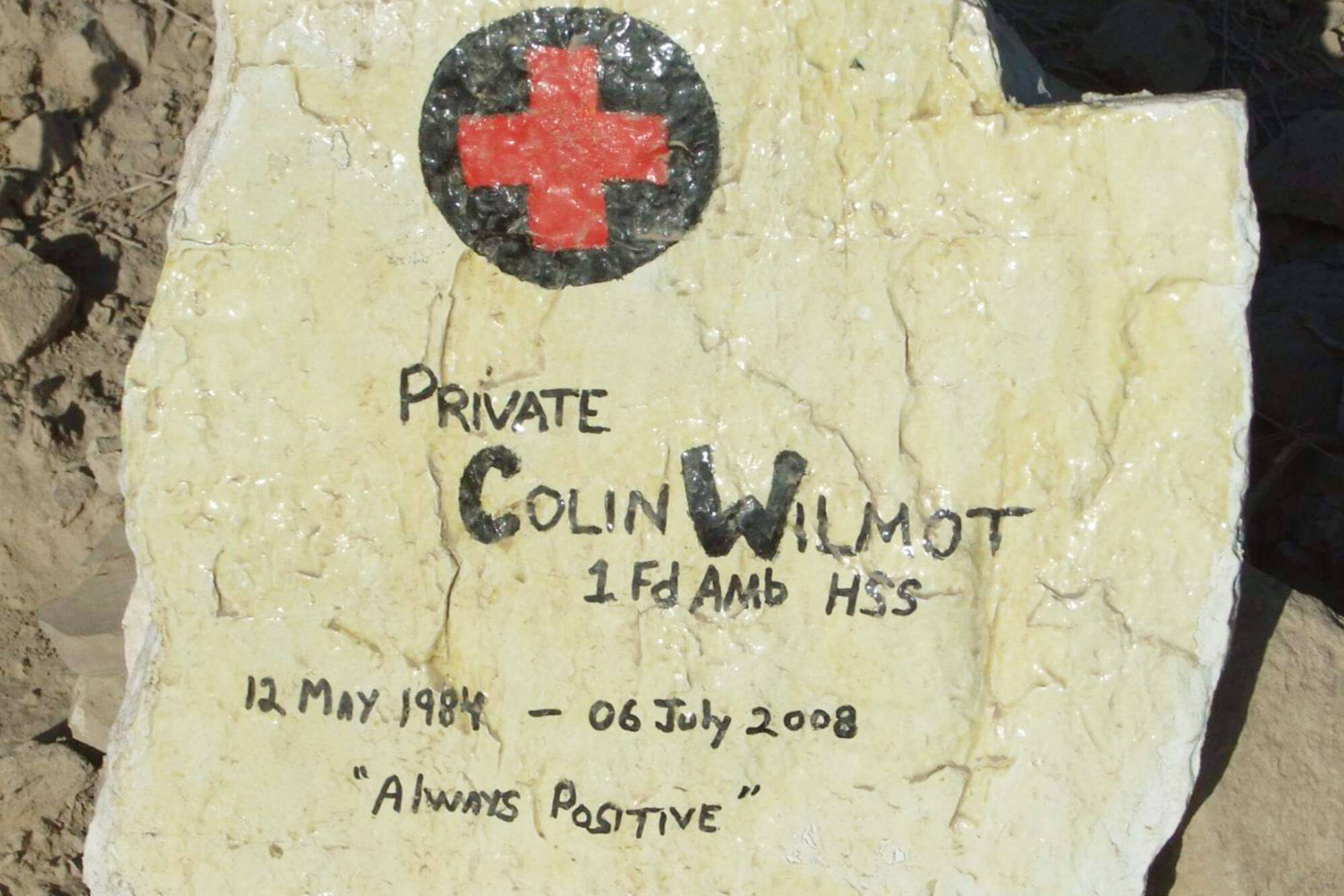 A memorial to Pt. Colin Wilmot, who was killed while serving in Afghanistan. (Contributed)