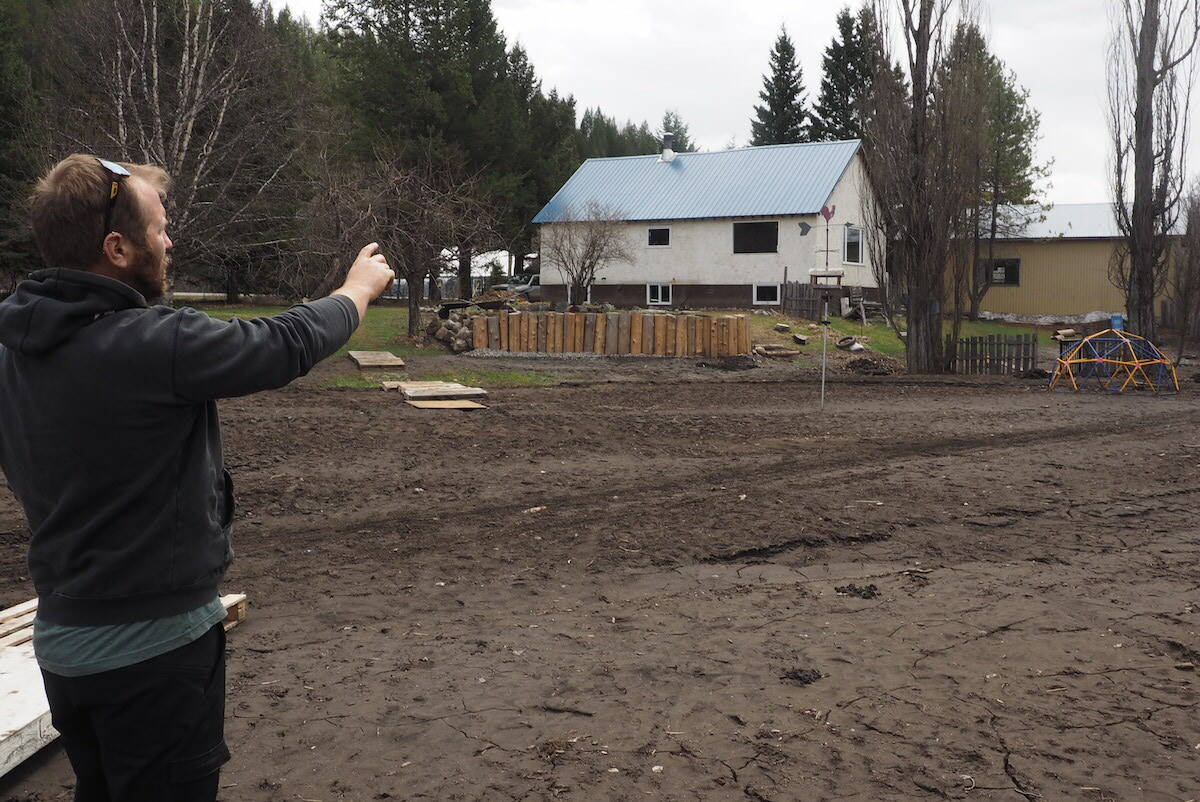 Half of Bravais property remains locked under the silt, which he said will take he and his partner all summer to remove themselves. (Scott Tibballs / The Free Press)