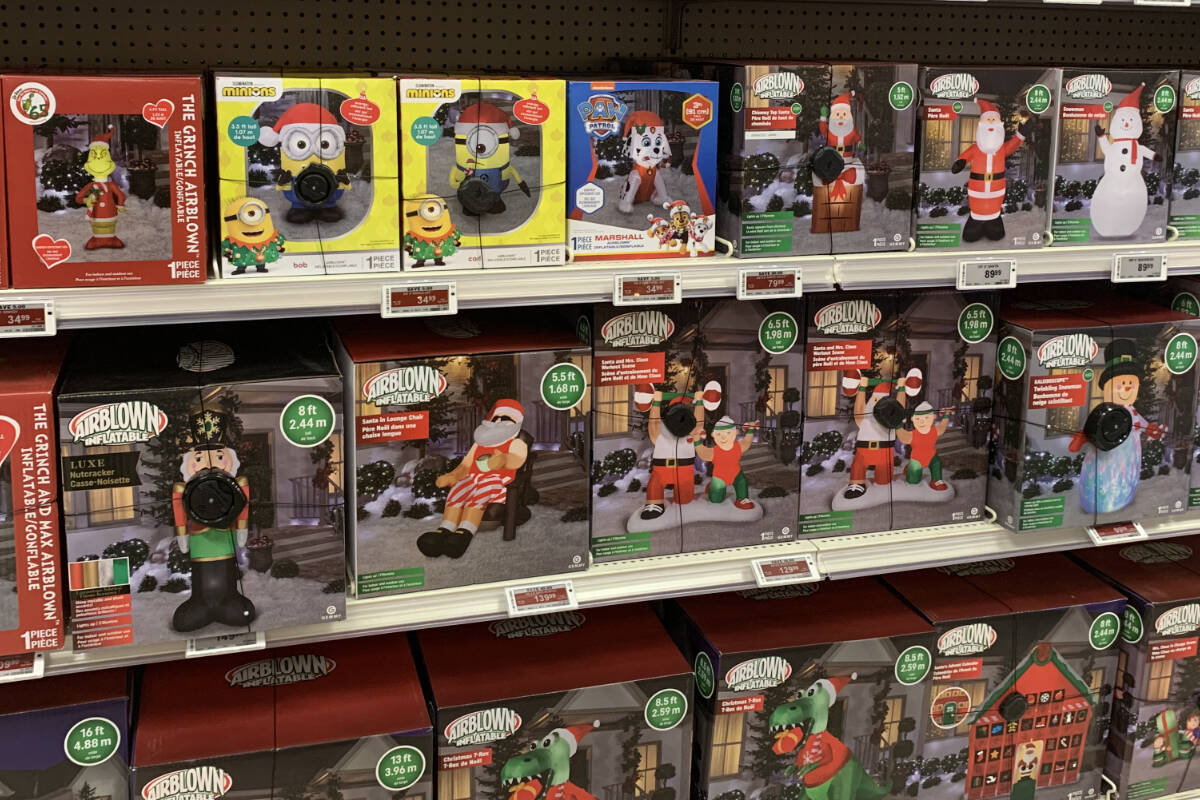 Canadian Tire has a wide variety of inflatable decorations – from 5 ft to 14 ft.