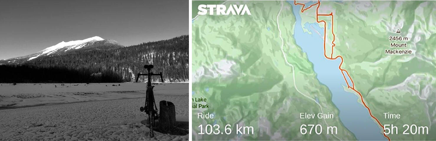 Revelstokes Stefan Curtis was inspired by 2021 Winter GoByBike Week to cycle his first winter century, travelling over 100 km in a single ride!