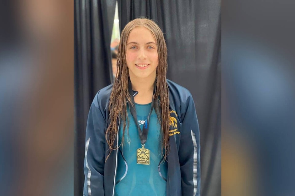Penticton swimmer Hannah Rutten after qualifying for the 2023 Junior Nationals in Toronto. (Submitted)