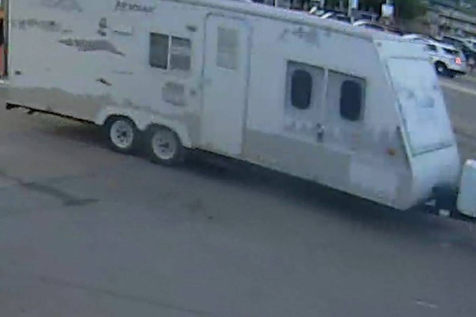 The large travel trailer police believe they are travelling with. (Surrey RCMP)