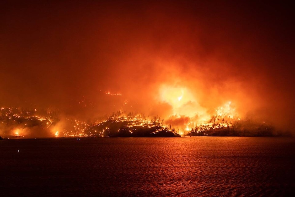 Shawn Talbot captured this photo of the fire above West Kelowna on Aug. 17.