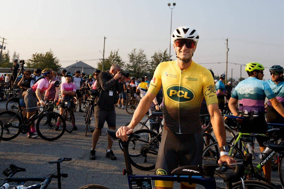 Brian Dougherty poses for a photo at the start of the Tour de Cure in Cloverdale on Aug. 26, 2023. (Photo: Anna Burns) 