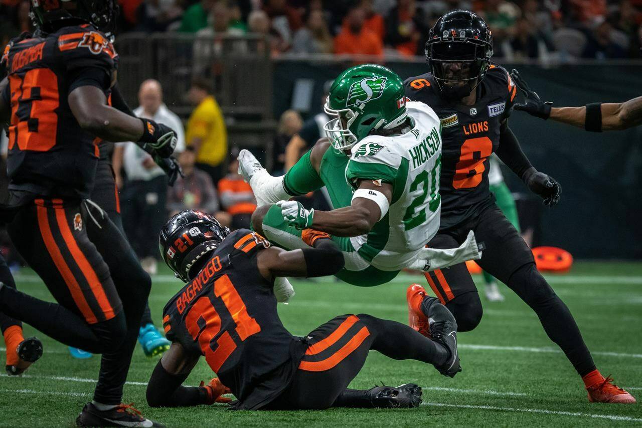 B.C. Lions beat Roughriders 33-26 to clinch CFL home playoff berth