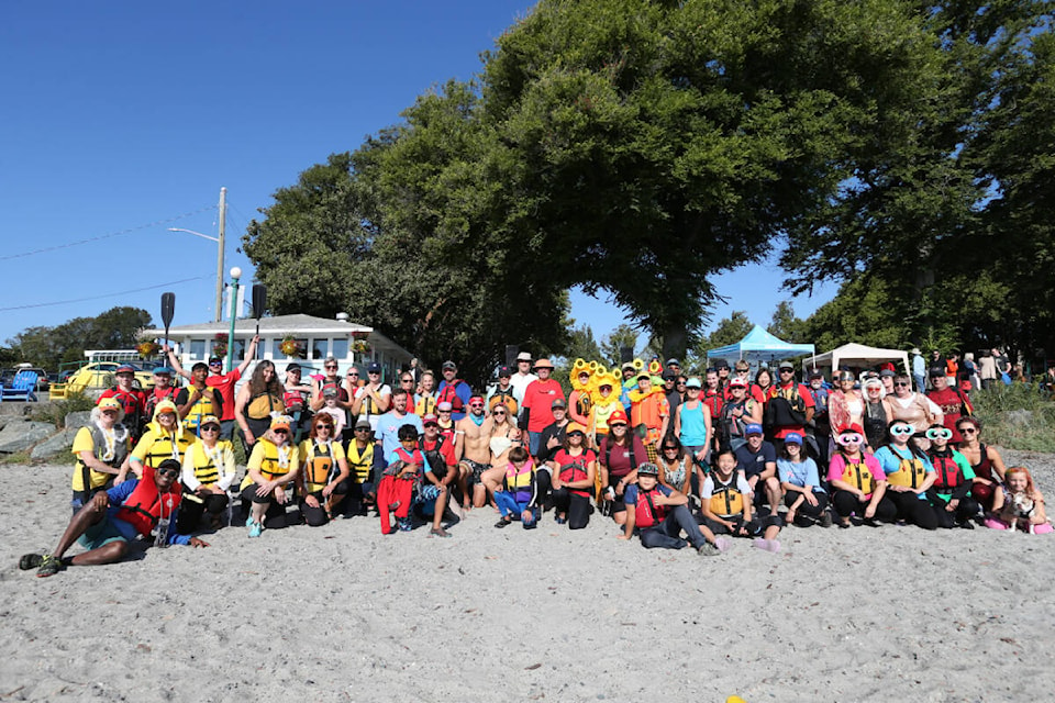 Dozens of paddlers turned out for this year’s Paddle for Health fundraiser launching from Willow Beach Saturday (Sept. 9) to fundraiser for the Island Kids Cancer Association. (Justin Samanski-Langille/News Staff) 