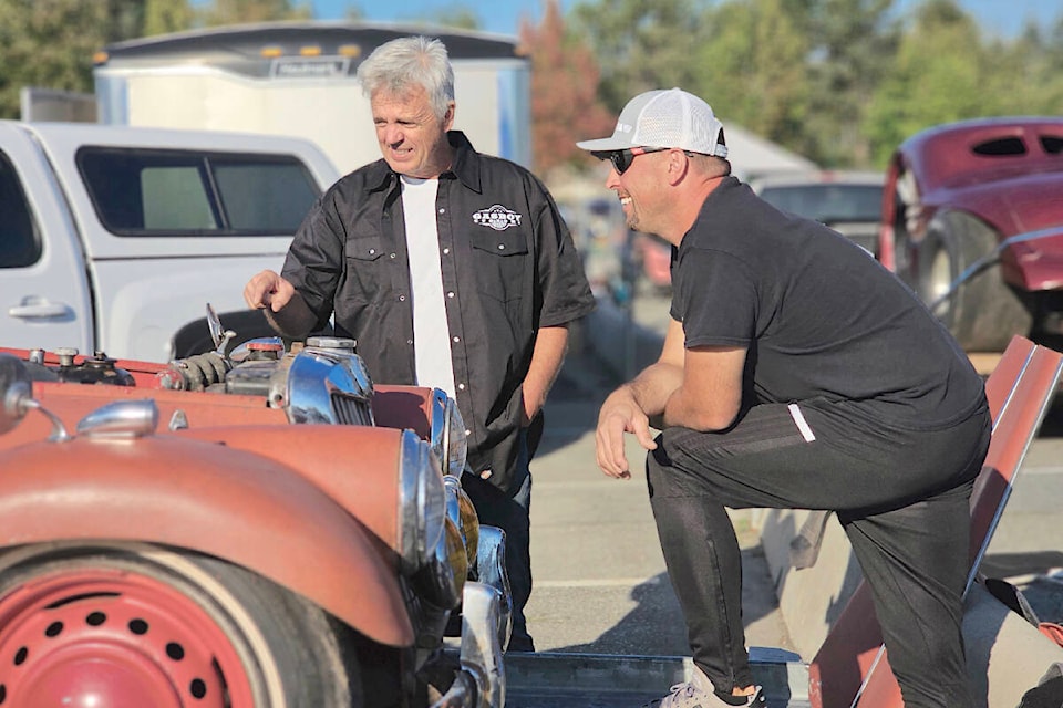 Hundreds crowded into the parking lot at Aldergrove Community Secondary School on Sunday, Sept.10 for the post-91ԭ Good Times Cruise-In swap meet. (Dan Ferguson/91ԭ Advance Times) 
