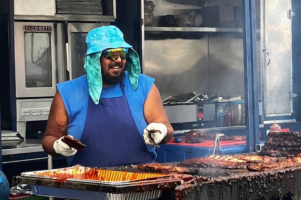 Boss Hog’s is among the five teams competing for People’s Choice during the 2023 Esquimalt Rib Fest Sept. 8 to 10 in Bullen Park. (Christine van Reeuwyk/News Staff) 