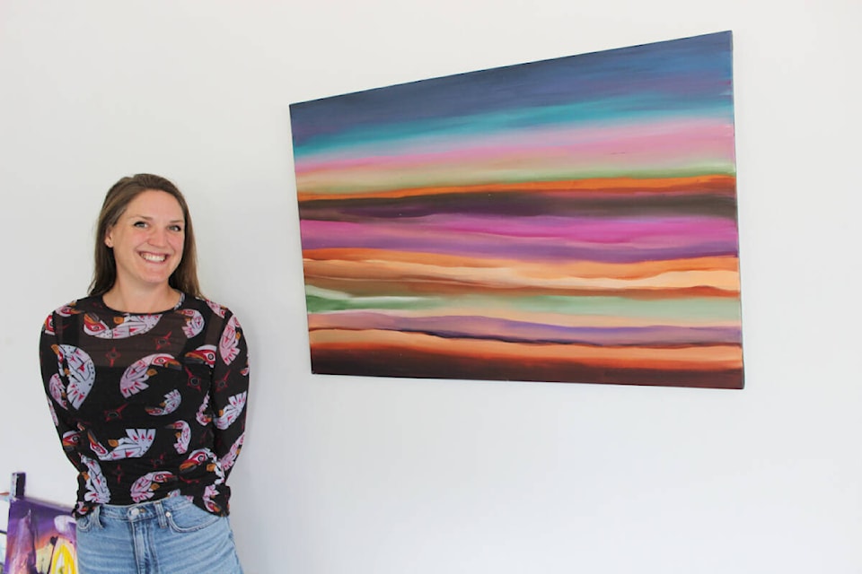 Skye Skagfeld’s colourful personality is mirrored in her colourful art. (Photo by Don Bodger) 