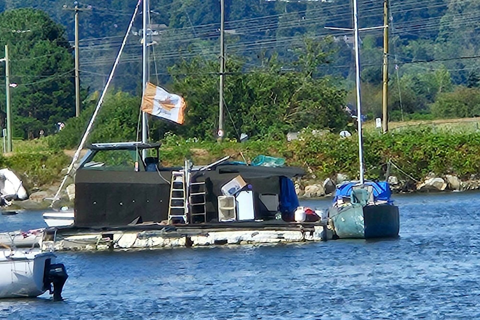 The City of Surrey is working with Transport Canada to remove some derelict boats that have been illegally mooring on the Nicomekl River in South Surrey. (City of Surrey photo) 