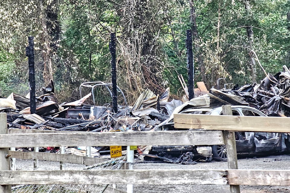  Aftermath of a 91ԭ barn fire on 3rd Avenue near 216 Street on Monday, Sept. 18, that injured two people. (Dan Ferguson/91ԭ Advance Times) 