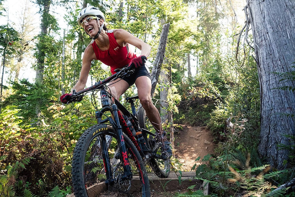 Natalie Ward of Cumberland was the top amateur female finisher at the Frontrunners Fit Chiropractic Dodge City X in Cumberland on Saturday, Sept. 9. Photo by Lorenz Jimenez 