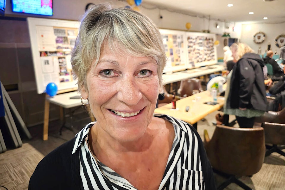 Deb Gray, current president of the Royal Canadian Legion Aldergrove branch, which celebrated its 60th anniversary celebration on Saturday, Sept. 23. (Dan Ferguson/91ԭ Advance Times) 