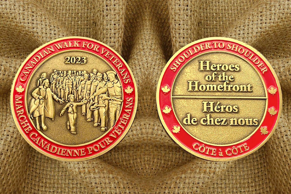 Registrants in the 2023 Canadian Walk for Veterans will receive a CWFV challenge coin. (Contributed photo) 