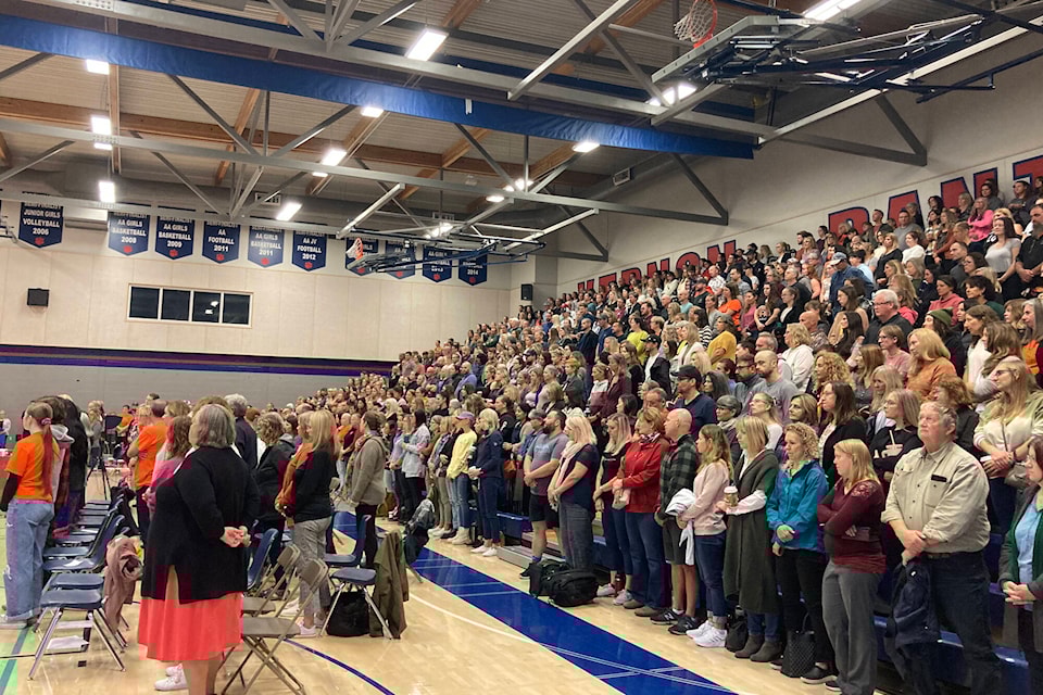 Approximately 900 Vernon School District staff took part in Indigenous Focused Non-Instructional Day Sept. 25, 2023 at Vernon Secondary. (Erica Schmidt - SD22 photo) 