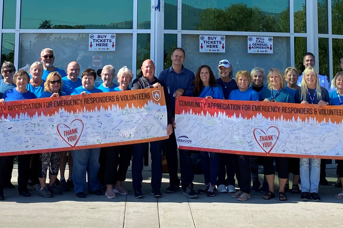 Banner job done by Okanagan responders, volunteers amid wildfires
