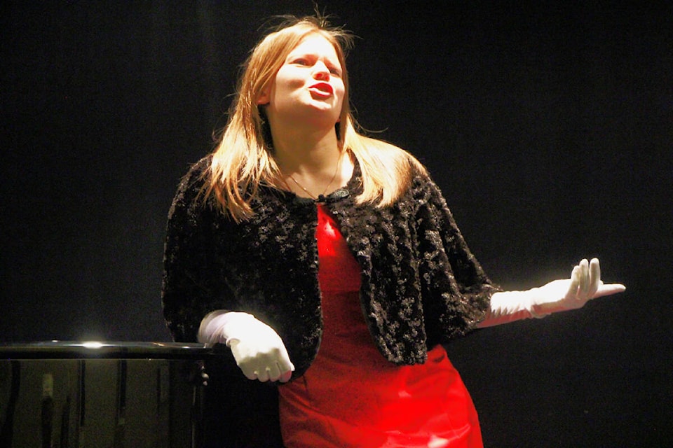 Claire Kreschuk thrilled and entertained the audience with her performance of Screwloose at the 2023 100 Mile Festival of the Arts Showcase. (Patrick Davies photo - simplymastery) Clair Kreschuk thrilled and entertained the audience with her performance of Screwloose at the 100 Mile Festival of the Arts Showcase in April 2023. (Patrick Davies photo - simplymastery) 