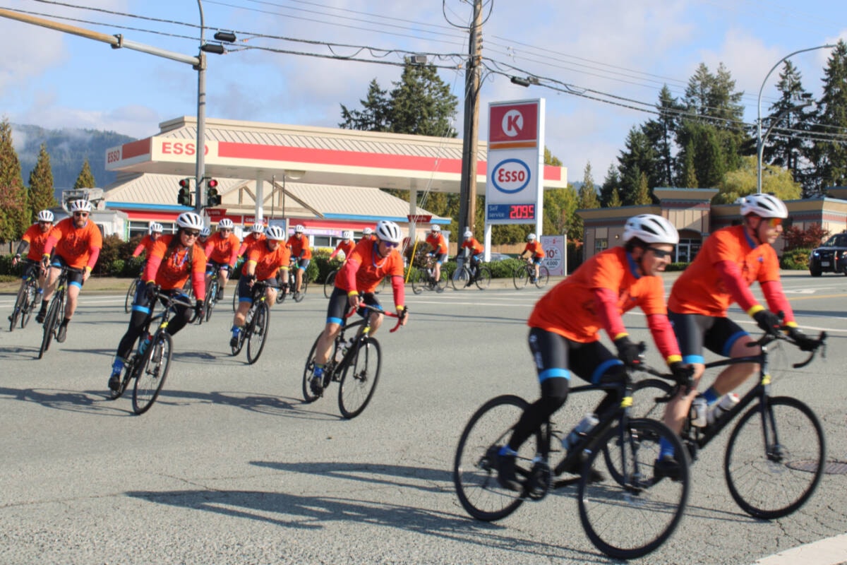 Tour de Rock riders don orange shirts for stop in Port Alberni