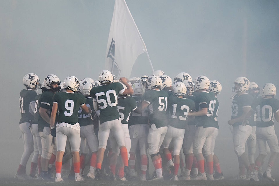 The Lord Tweedsmuir Panthers played their second annual night game on the high school grounds Sept. 29. (Photo submitted: Walter van Halst) 