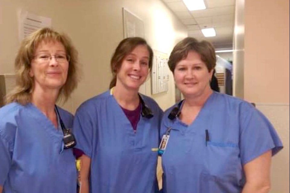 Three of four McKay sisters – Kelly, Kris, and Korreen – all worked at 91ԭ Memorial Hospital, like their father before them. Kris still works there. (Special to 91ԭ Advance Times) 