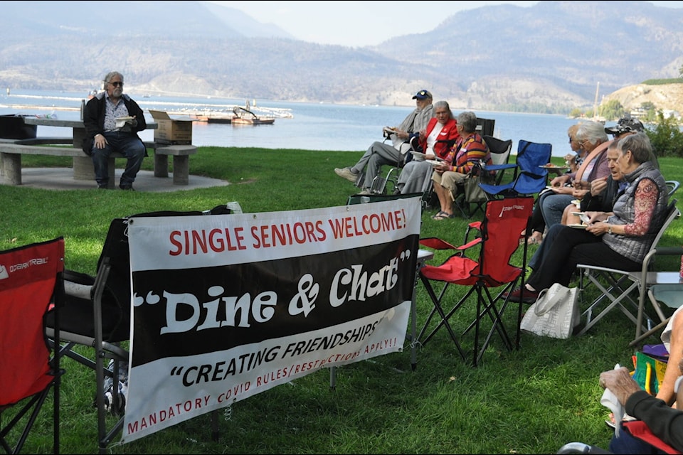 Dine and Chat seniors club in Kelowna hosted a luncheon at Sutherland Park on Friday, Sept. 22. (Jordy Cunningham/Capital News) 