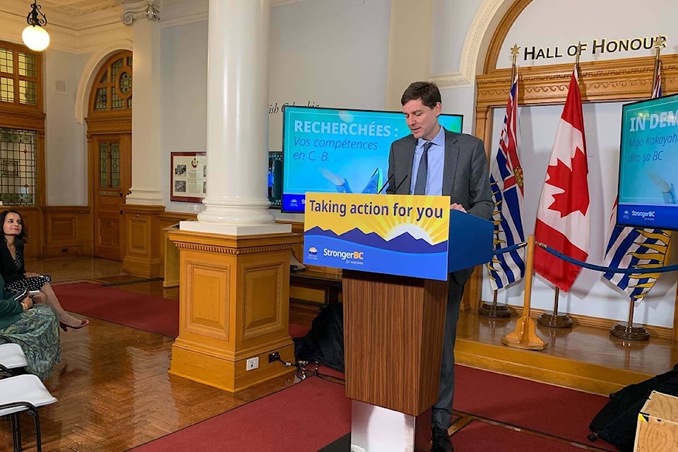 B.C. Premier David Eby’s government tabled legislation Monday, Oct. 23 that would make it easier for foreign-trained professionals in several fields to enter the provincial workforce. (Wolfgang Depner/Black Press Media) 